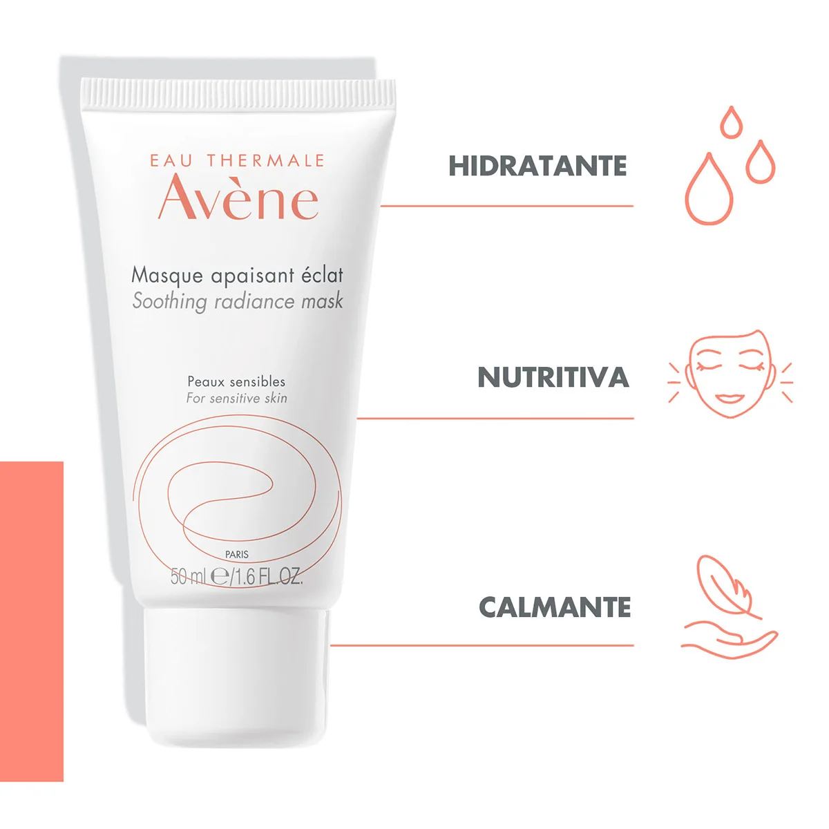 Mascarilla Facial Calmante Iluminadora 50 ml - AVENE - Image 2