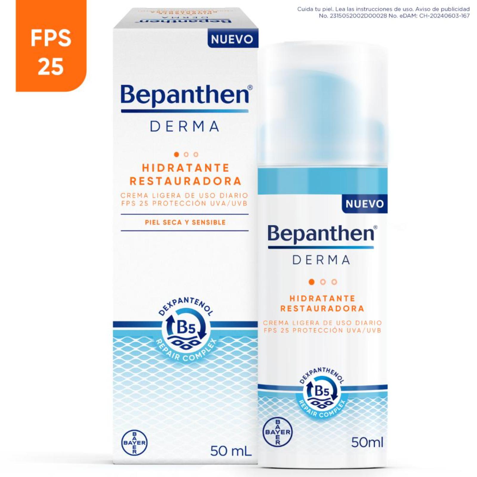 Bepanthen Derma Hidratante Restauradora Crema Facial Fps25+ 50ml - BAYER