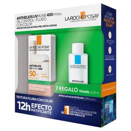 Pack Anthelios Uv Mune 400 Oil Control Fluido Fps50+ Con Color 50 ml + Effaclar Agua Micelar 50ml - LA ROCHE POSAY - Image 3