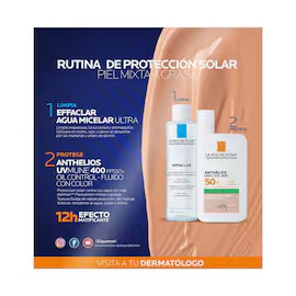 Pack Anthelios Uv Mune 400 Oil Control Fluido Fps50+ Con Color 50 ml + Effaclar Agua Micelar 50ml - LA ROCHE POSAY - Image 4