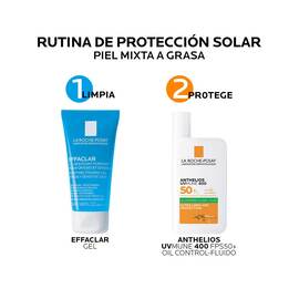 Pack Anthelios Uv Mune 400 Oil Control Fluido Fps50+ 50ml + Effaclar Gel 50ml - LA ROCHE POSAY