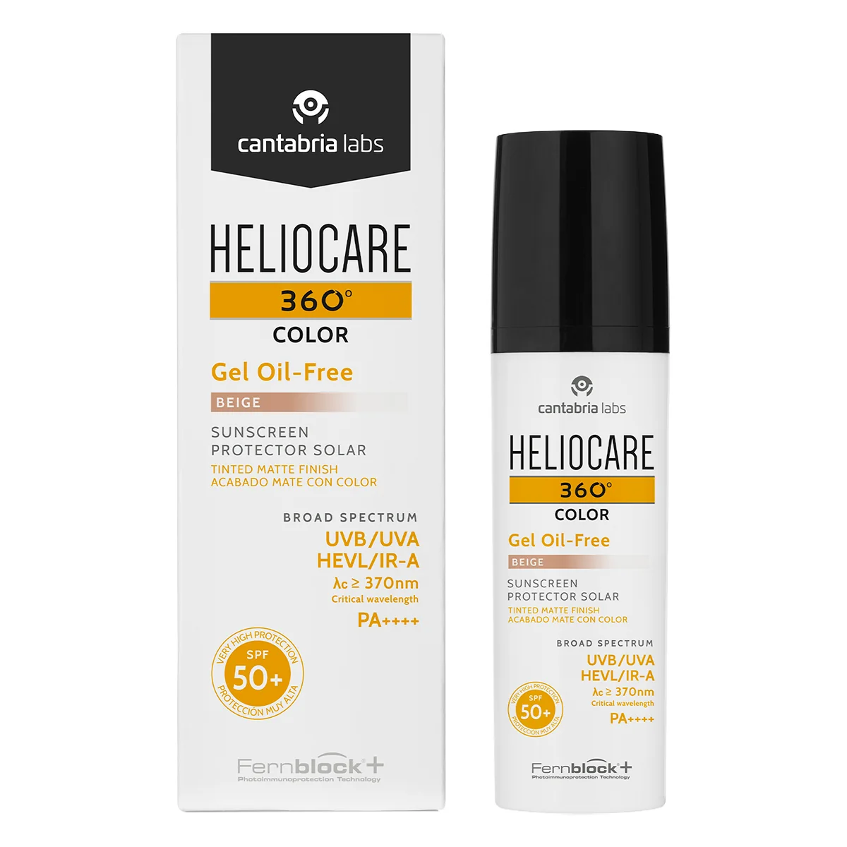 Heliocare 360 Color Gel Oil Free Beige 50ml - CANTABRIA